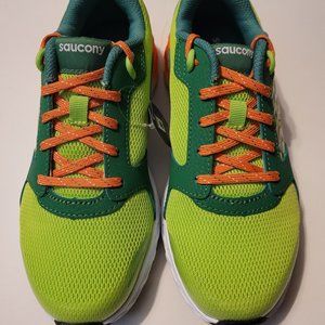Saucony Wind 2.0 Green/Orange Big Boys Size 3.5W